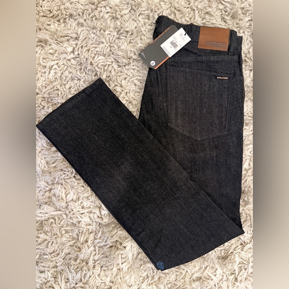 VOLCOM Men’s VORTA Slim Fit Jeans-Black on Black (NEW WITH TAG)